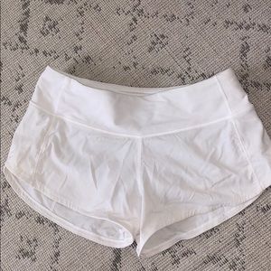 White lululemon shorts